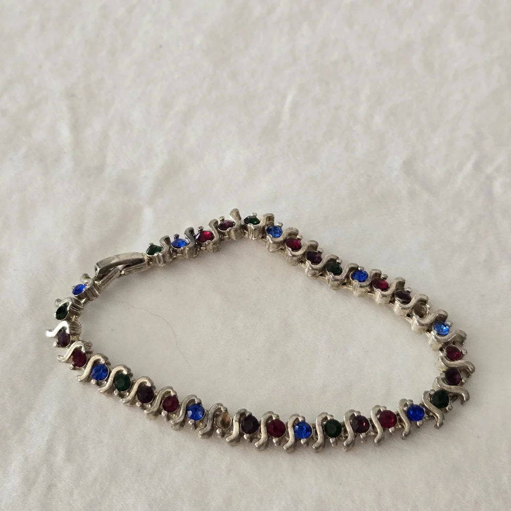 Multicolor Rhinestone Bracelet - Picture 2 of 6